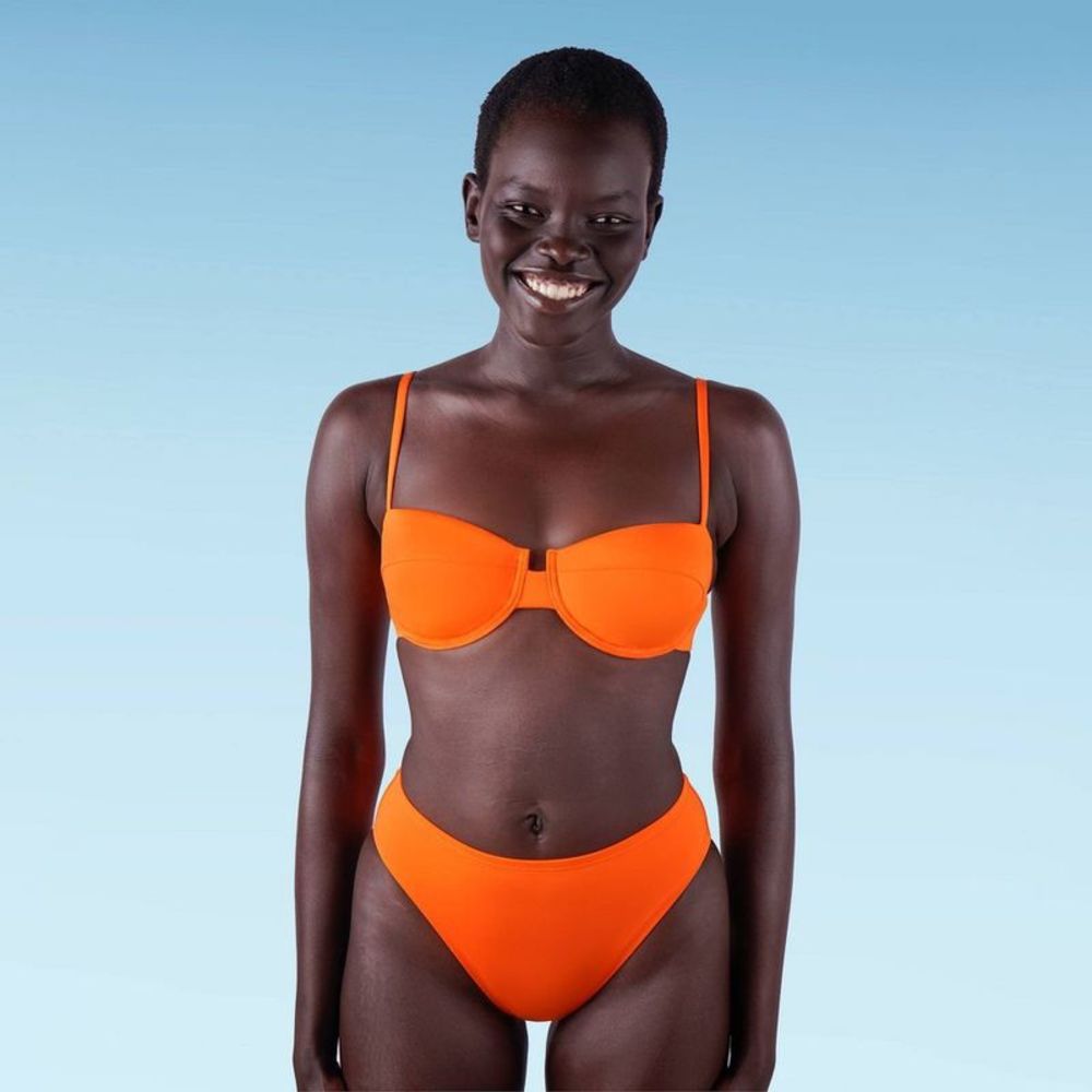 Liberty & Justice Women's Underwire Bikini Top - Orange L